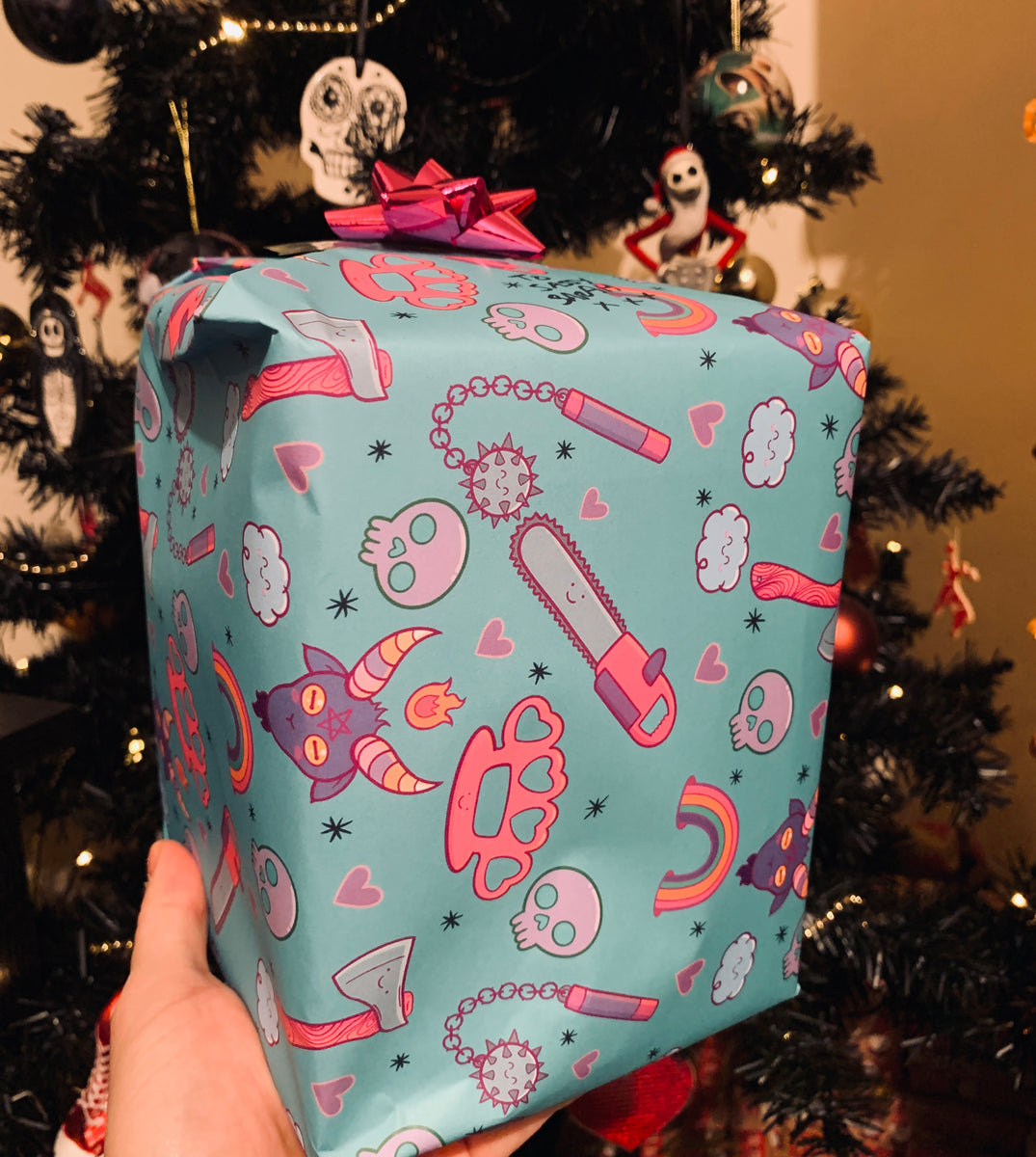 Pastel Goth Baphomet Wrapping Paper (50x70cm Sheet) Never Stay Dead