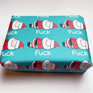 ‘F#!k’ Santa Wrapping Paper (50x70cm Sheet)