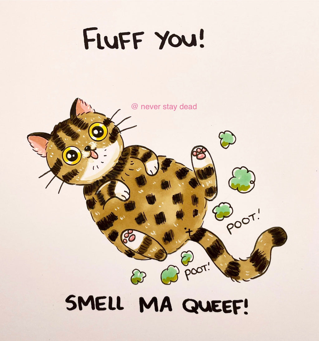 Min Original ‘Fluff You…’ Drawing (A5)