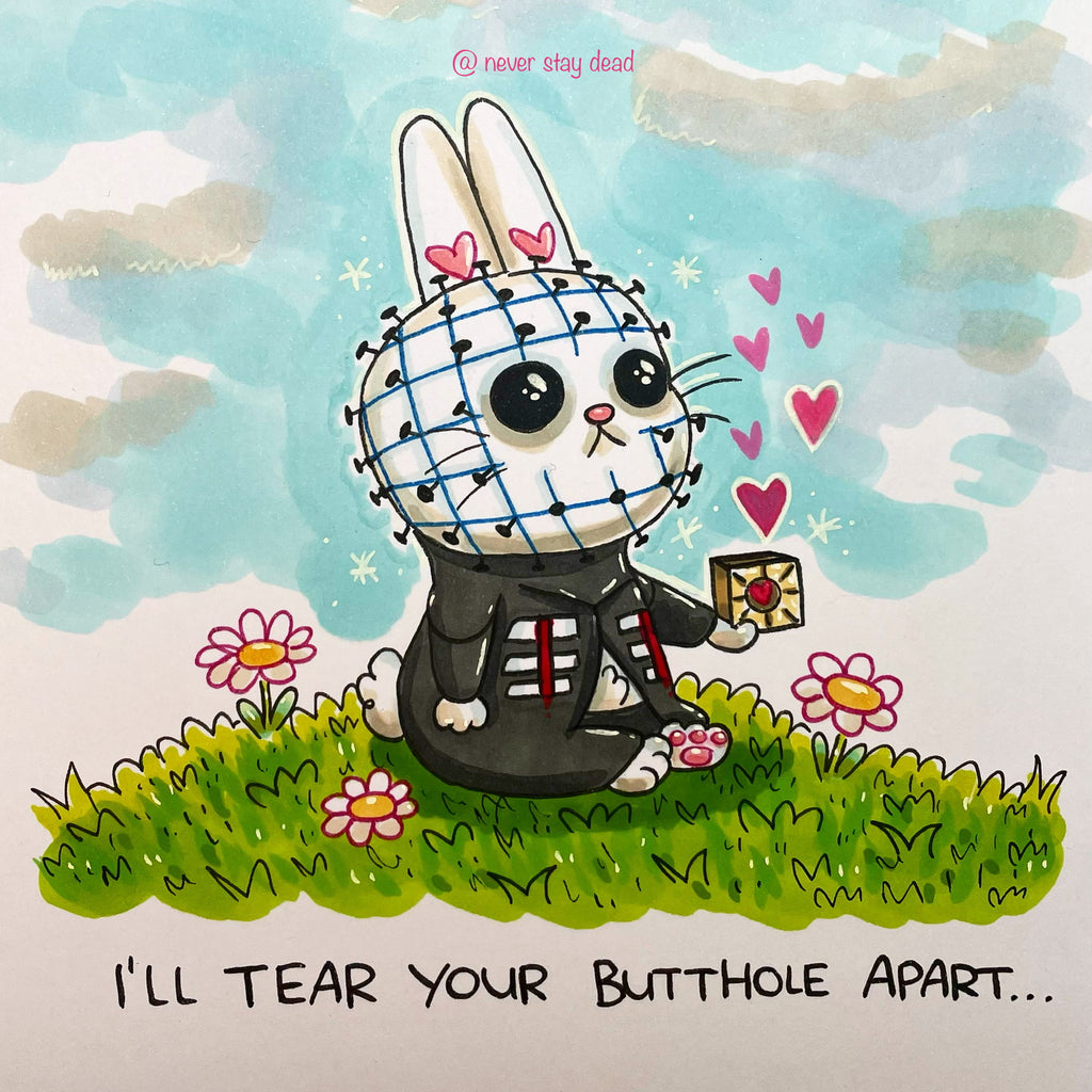 Mini Original ‘Pinhead Bunny’ Drawing (A5)
