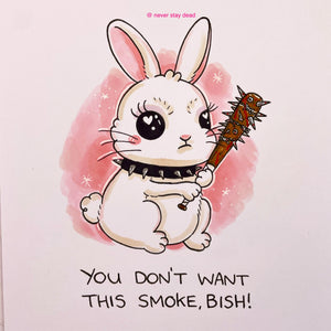Mini Original ‘Baceball Bat Bunny’ Doodle (A5)