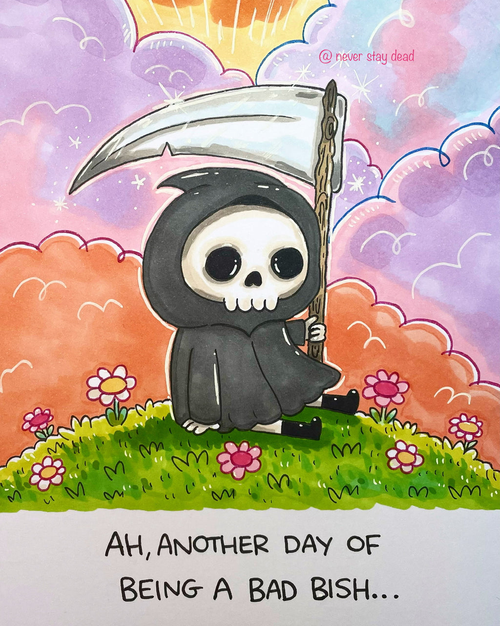 Mini Original ‘Lil Reaper’ Drawing (A5)