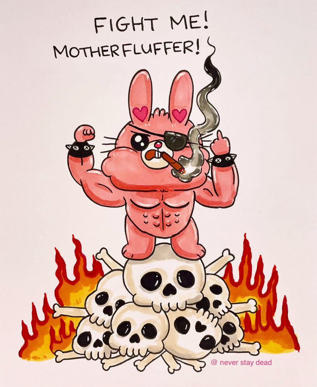 Mini Original ‘Mother Fluffer’ Drawing (A5)