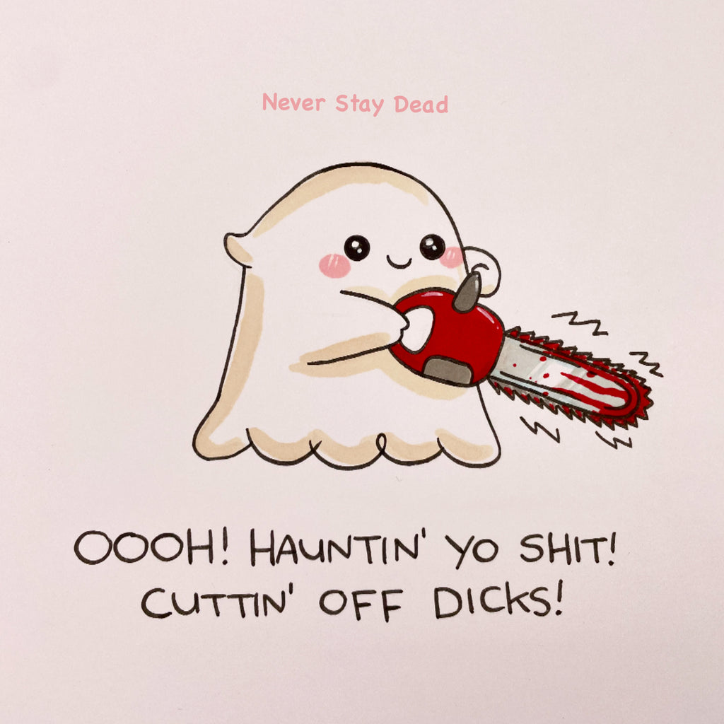 Mini Original ‘Chainsaw Ghost’ Doodle (A5)