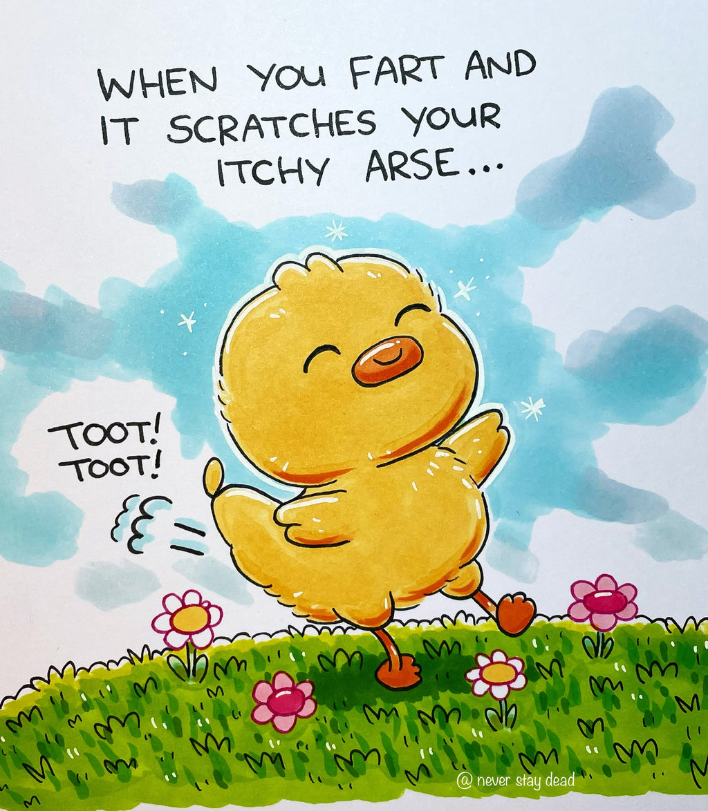Mini Original ‘Tootin’ Duck’ Drawing (A5)