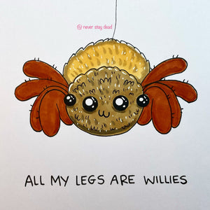 Mini Original ‘All My Legs Are W…’ Doodle (A5)