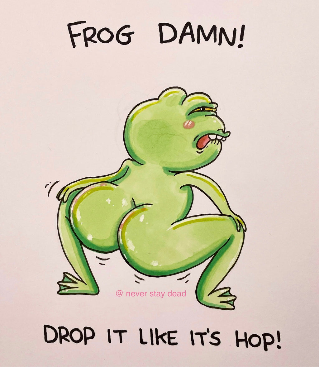 Mini Original ‘Frog Damn!’ Drawing (A5)
