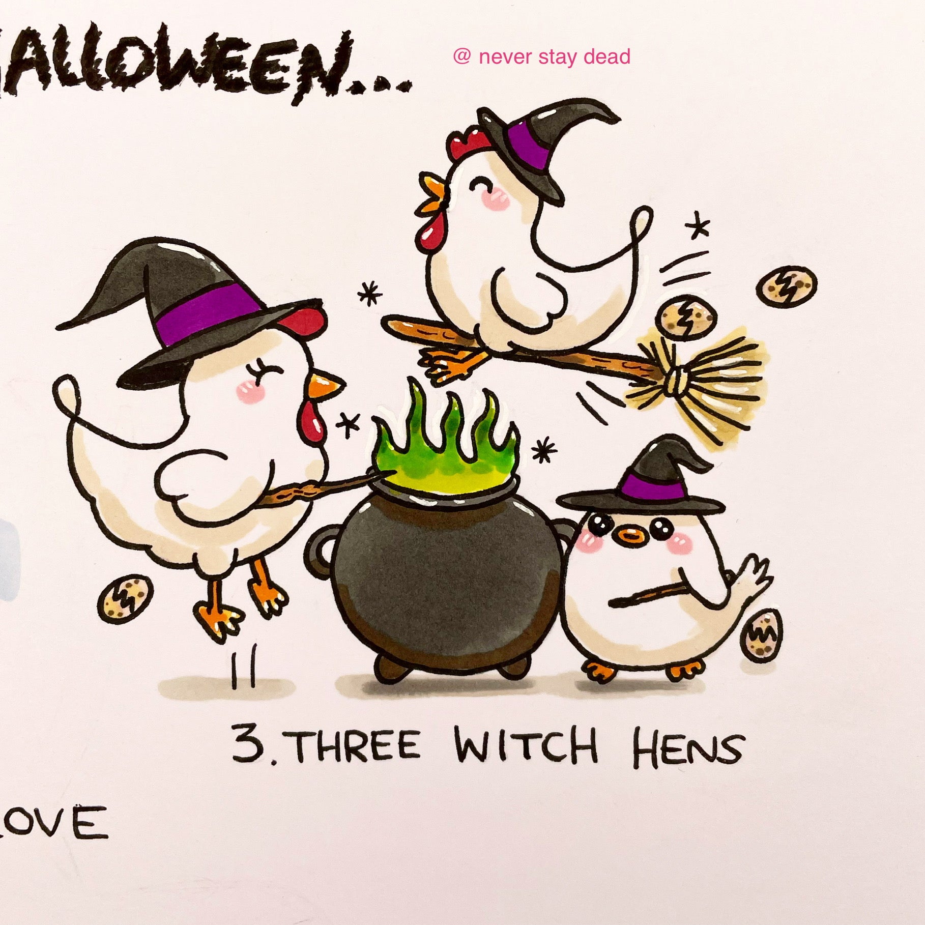 Original ‘13 Days Of Halloween’ Doodle Sheet