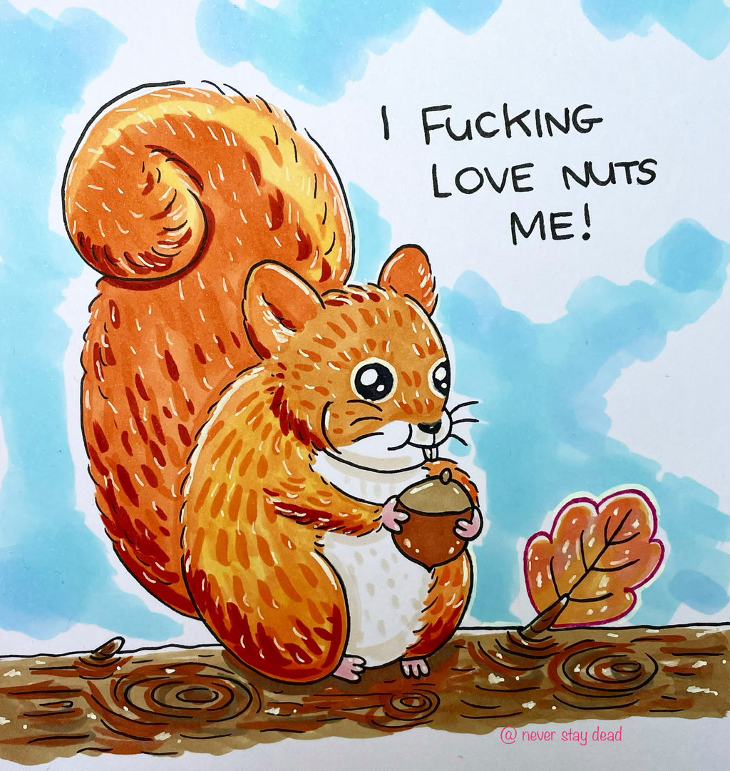 Mini Original ‘I love Nuts Me’ Drawing (A5)