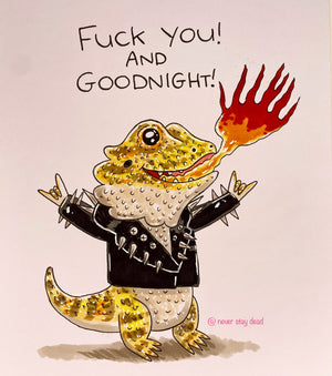 Mini Original ‘F You & G’Night’ Drawing (A5)