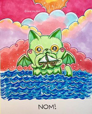 Mini Original ‘Cathulhu’ Drawing (A5)