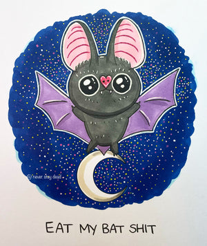 Mini Original ‘Batty Moon’ Drawing (A5)