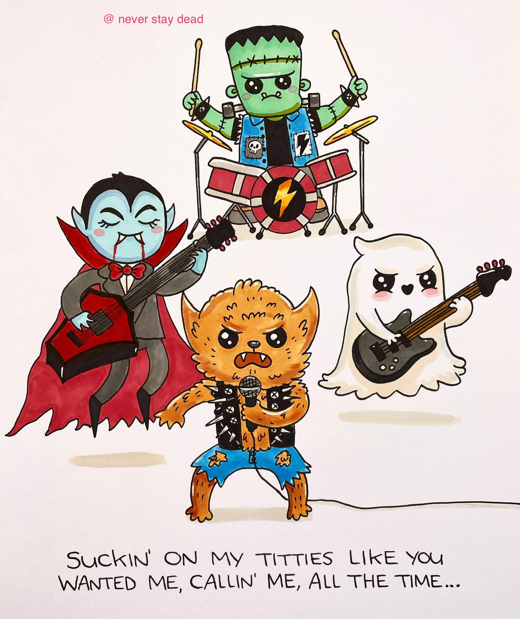 Original ‘Monster Band’ Drawing (A4)