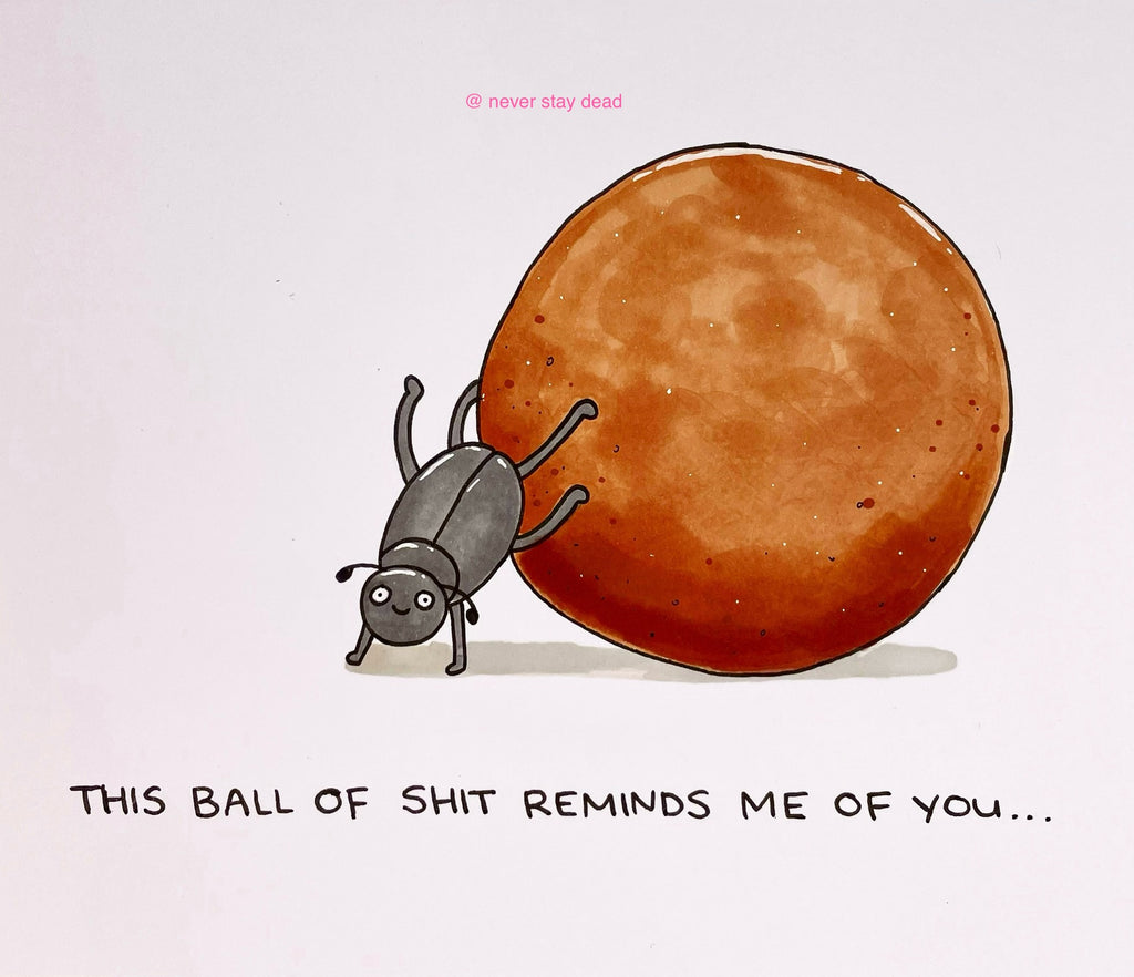 Mini Original ‘Dung Beetle’ Doodle (A5)