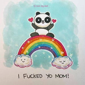 Mini Original ‘Rainbow Panda’ Drawing (A5)