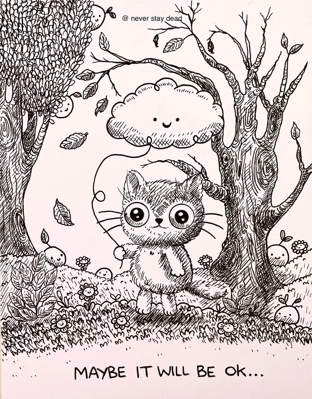 Mini Original ‘Maybe It Will Be Ok…’ Drawing (A5)