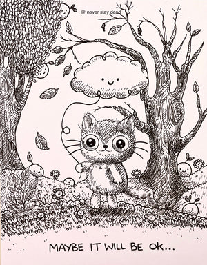 Mini Original ‘Maybe It Will Be Ok…’ Drawing (A5)