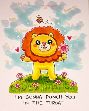 Mini Original ‘Happy Lion’ Drawing (A5)