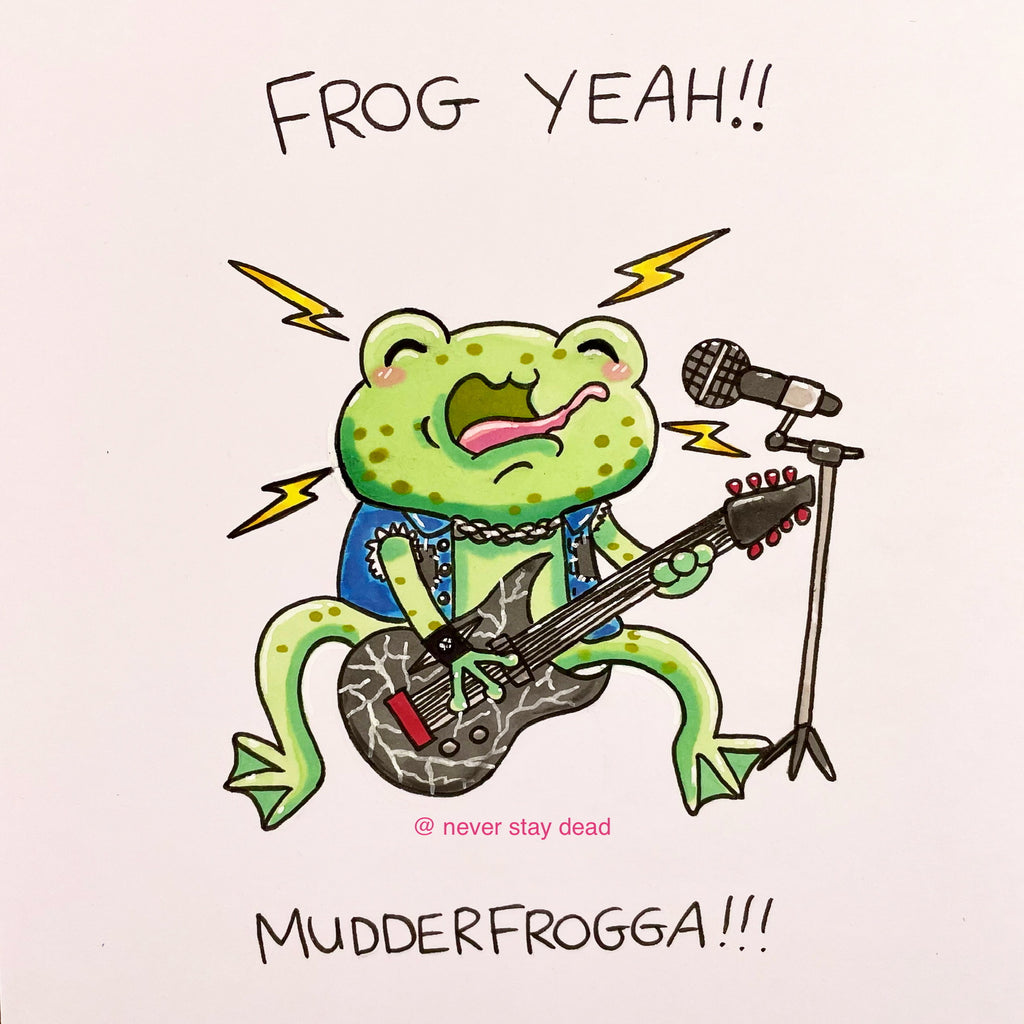 Mini Original ‘Metal Frog’ Drawing (A5)