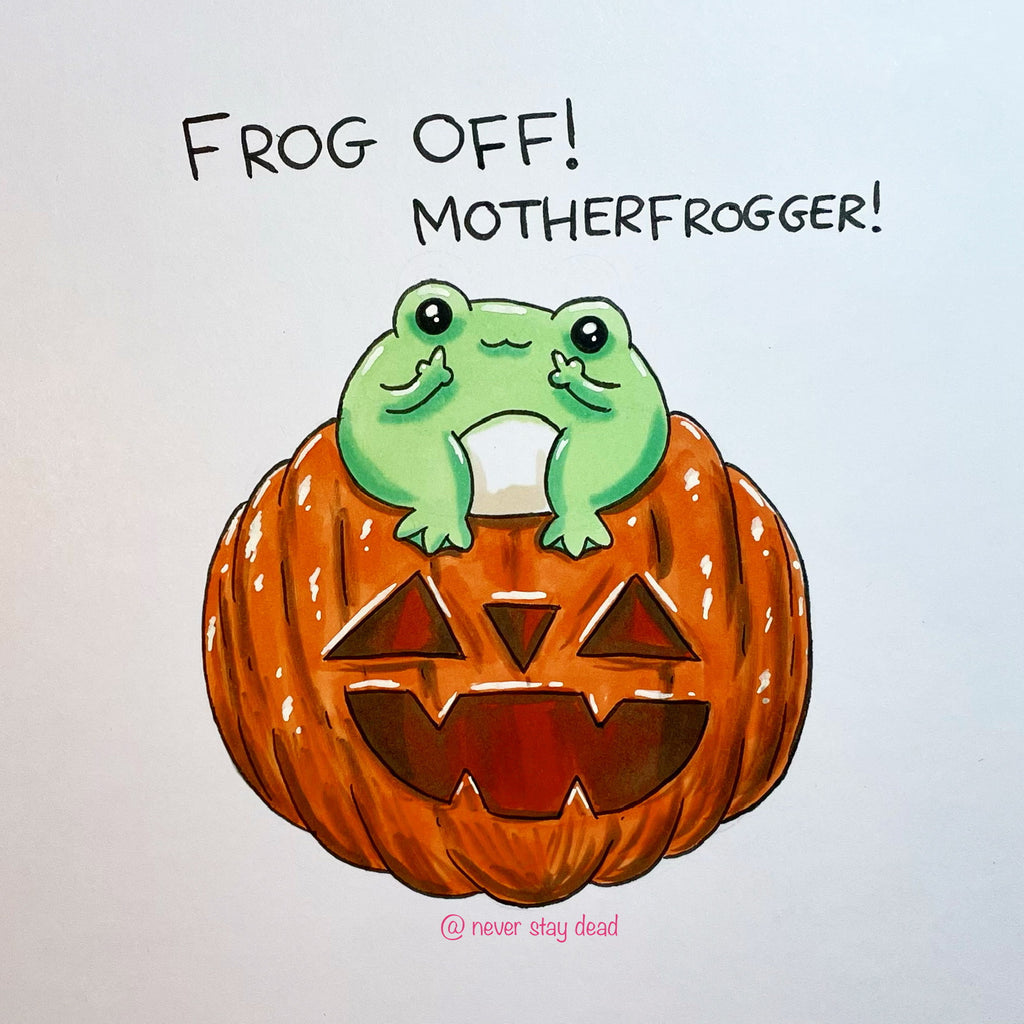 Mini Original ‘Pumpkin Frog’ Doodle (A5)