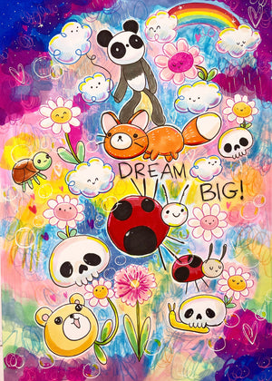 Original ‘Dream Big’ In Mixed Media (A4)