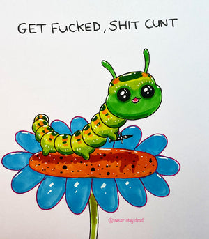 Mini Original ‘Cute Caterpillar’ Drawing (A5)