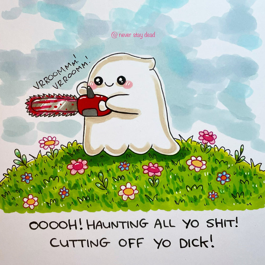 Mini Original ‘Chainsaw Ghost’ Drawing (A5)