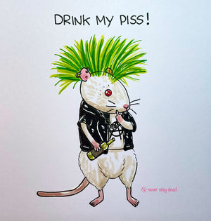 Mini Original ‘Rat Punk’ Doodle (A5)