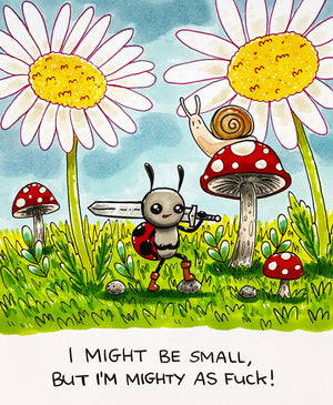 Mini Original ‘Adventure Ladybug’ Drawing (A5)