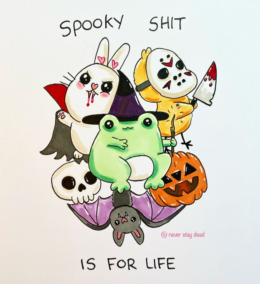 Mini Original ‘Spooky Is For Life’ Drawing (A5)