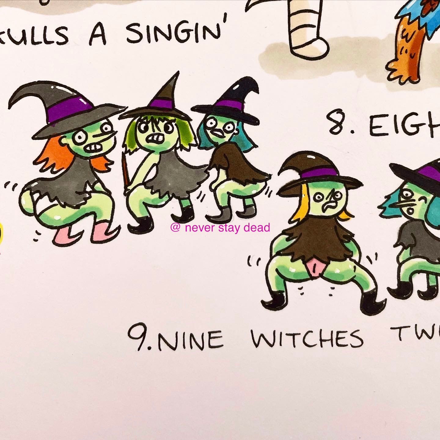 Original ‘13 Days Of Halloween’ Doodle Sheet