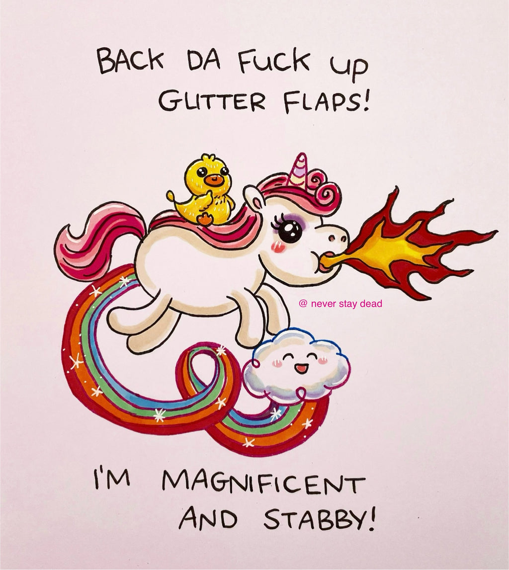 Mini Original ‘Duck & Unicorn’ Drawing (A5)