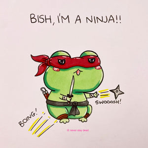 Original ‘Ninja Frog’ Doodle (A5)