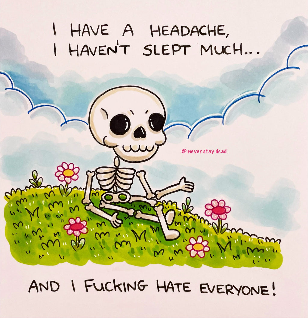 Mini Original ‘I Have A Headache…’ Drawing (A5)