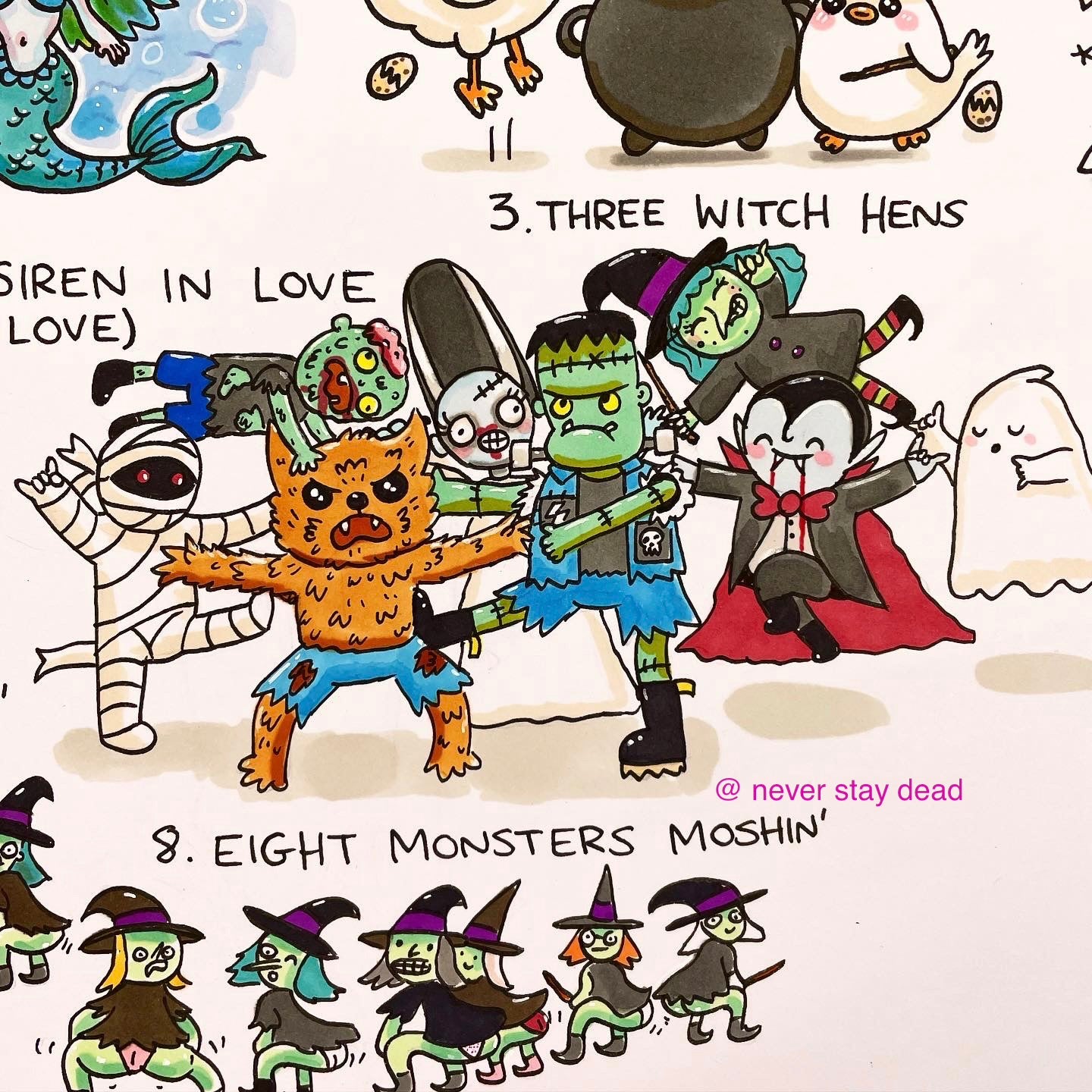 Original ‘13 Days Of Halloween’ Doodle Sheet