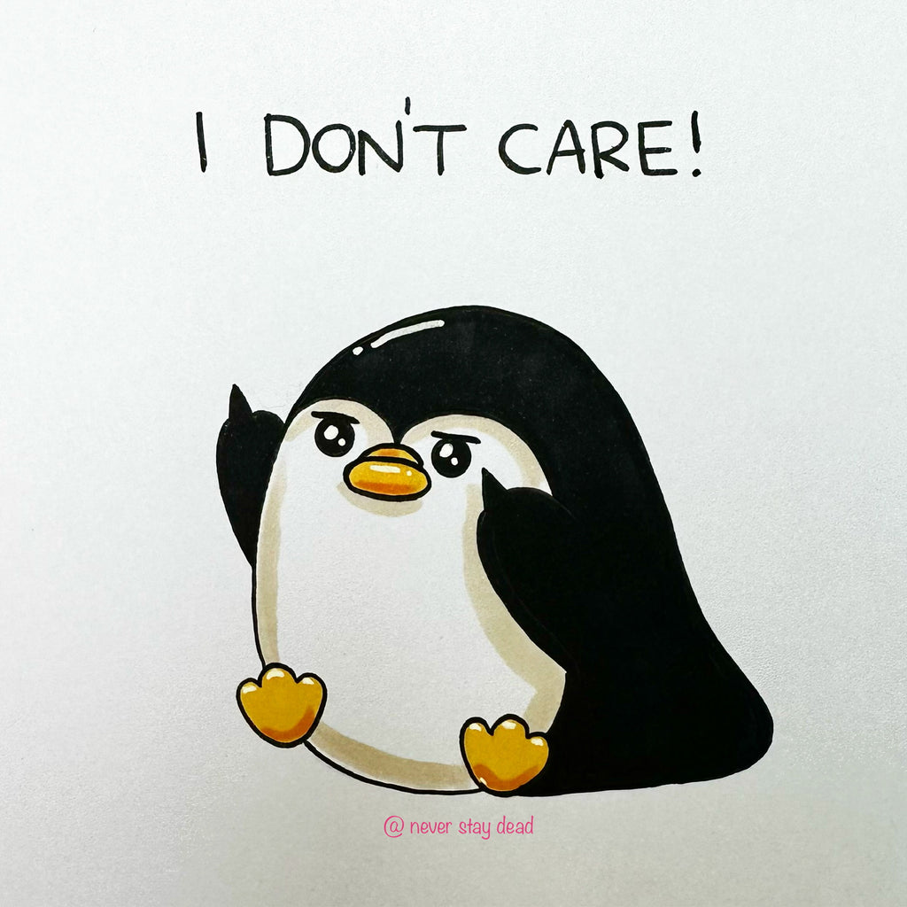 Mini Original ‘Penguin Don’t Care’ Doodle