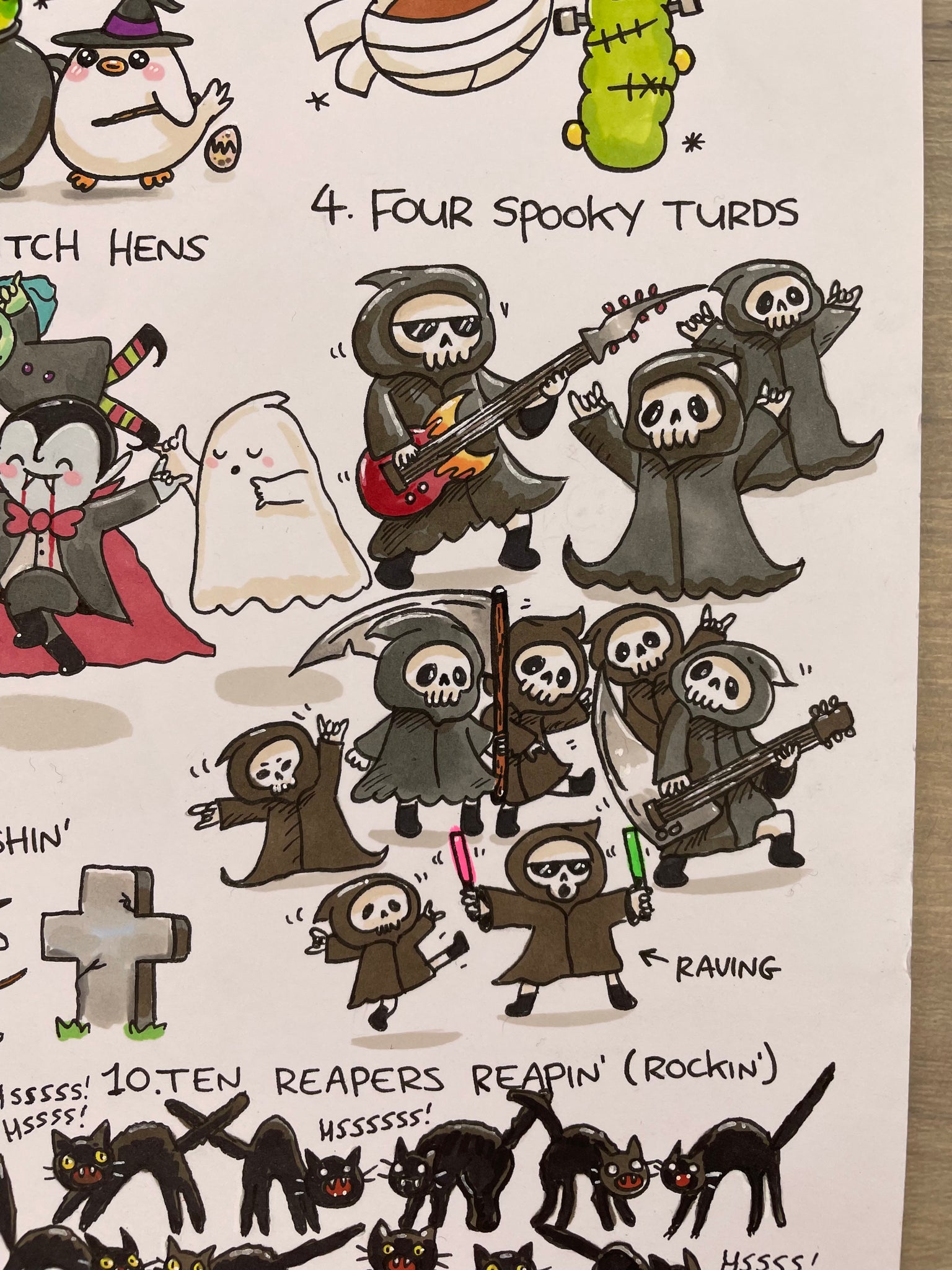 Original ‘13 Days Of Halloween’ Doodle Sheet
