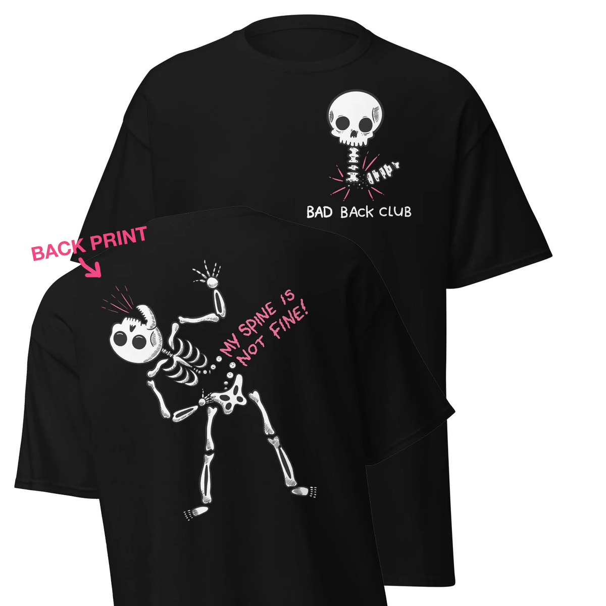 'Bad Back Club' Unisex Tee – Never Stay Dead