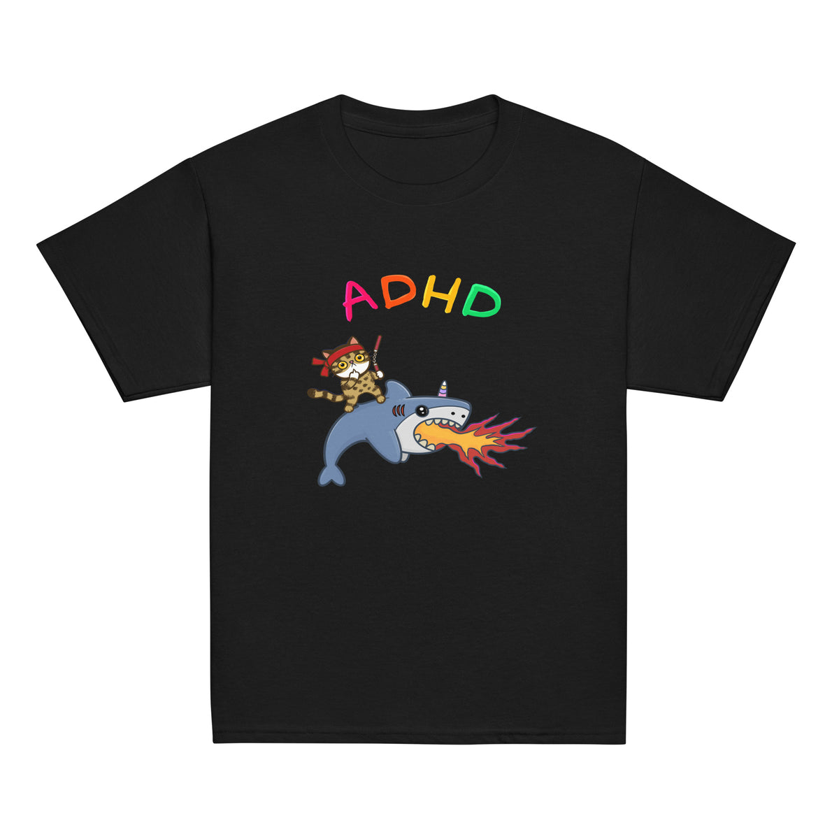 'ADHD' Youth Unisex Tee – Never Stay Dead