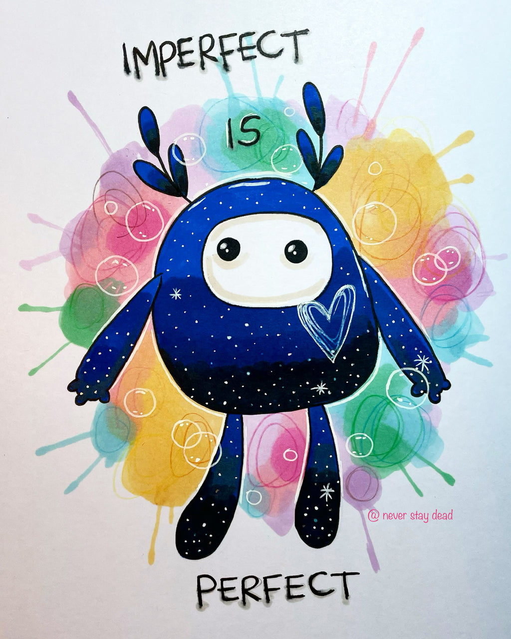 Mini Original ‘Imperfect Is Perfect’ Mixed Media (A5)