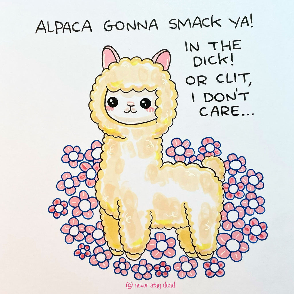 Mini Original ‘Alpaca Gonna Smack Ya’ Doodle