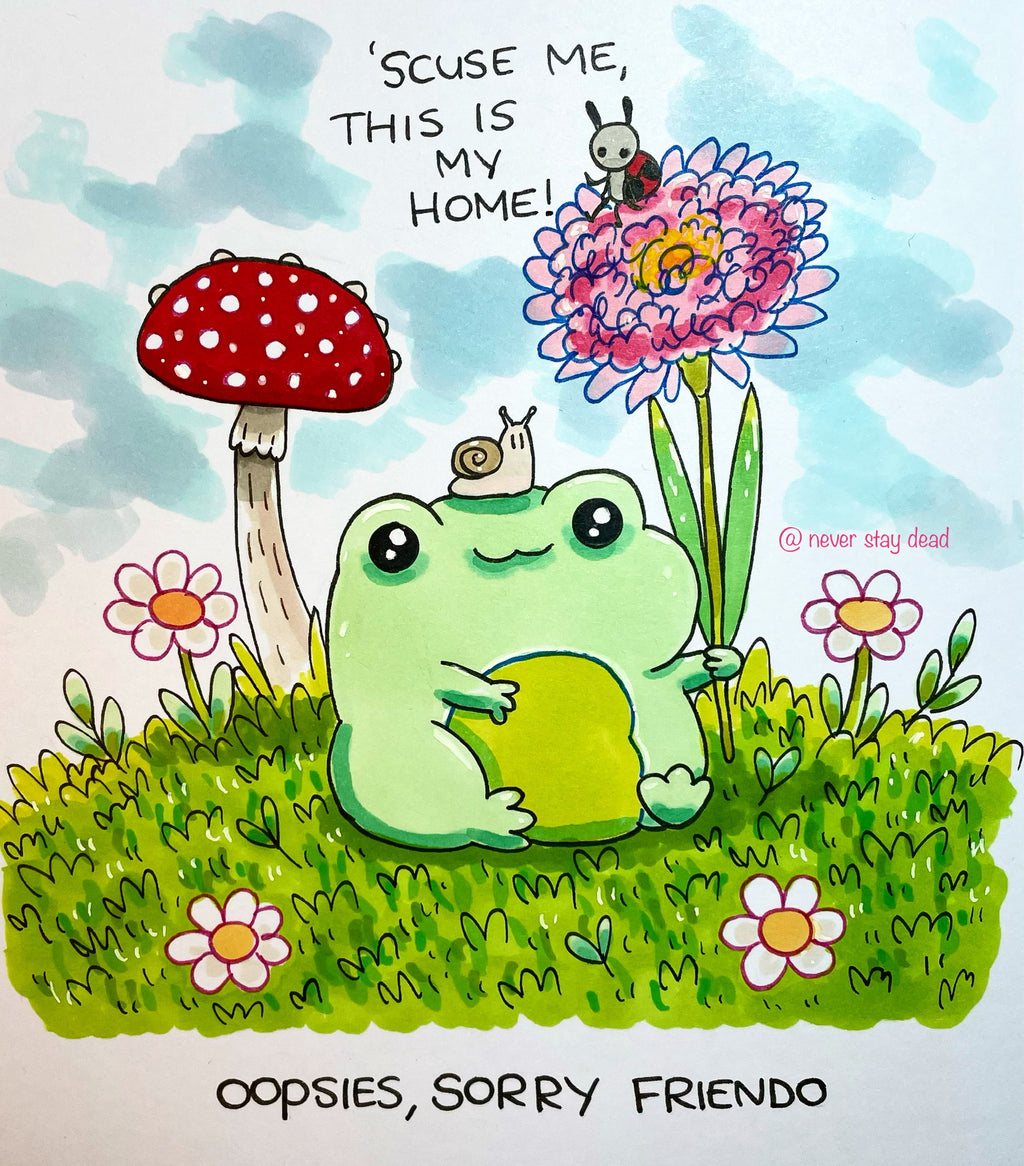 Mini Original ‘Oopsies, Sorry Friendo’ Drawing (A5)
