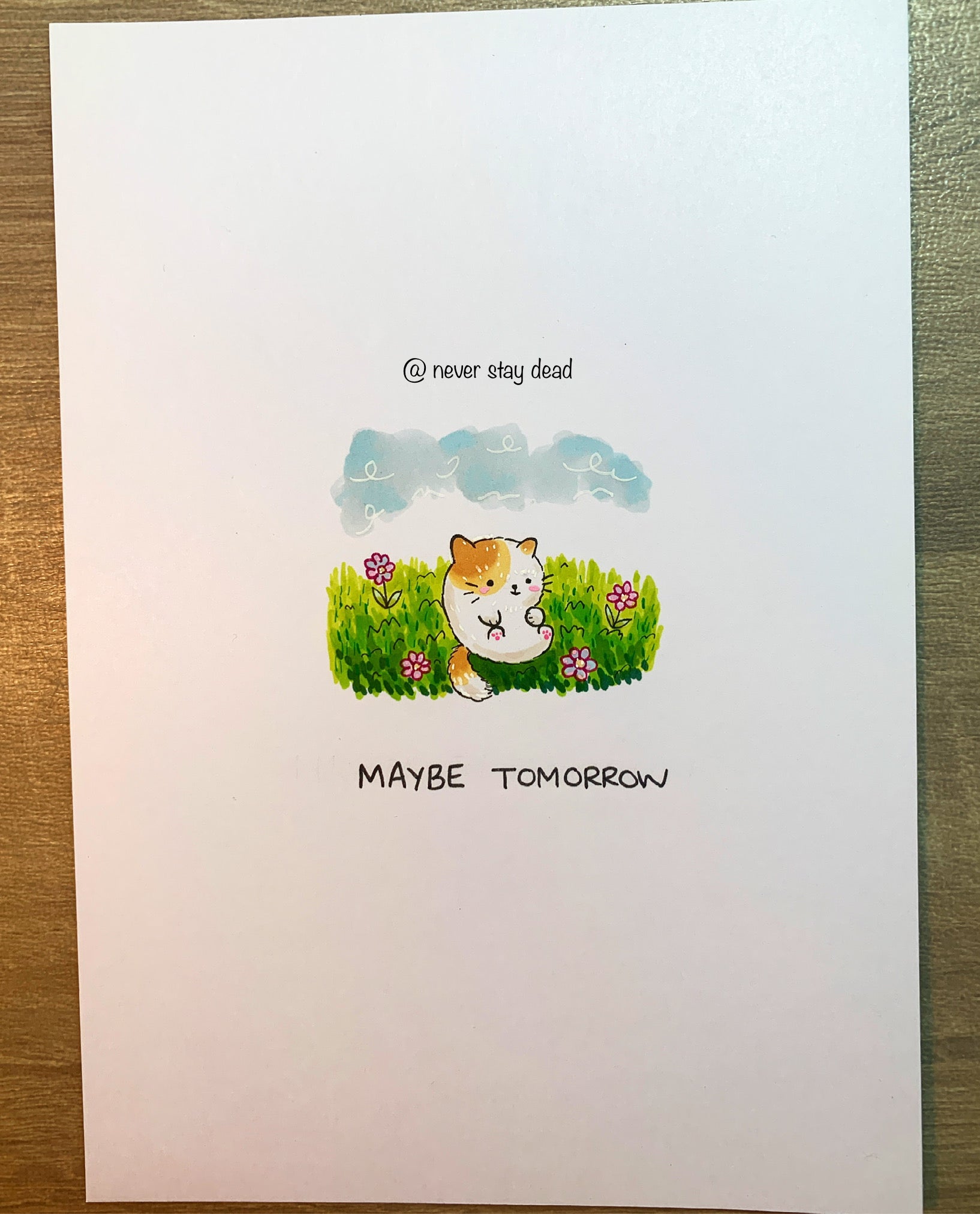 Micro Original ‘Maybe Tomorrow’ Drawing (A5)