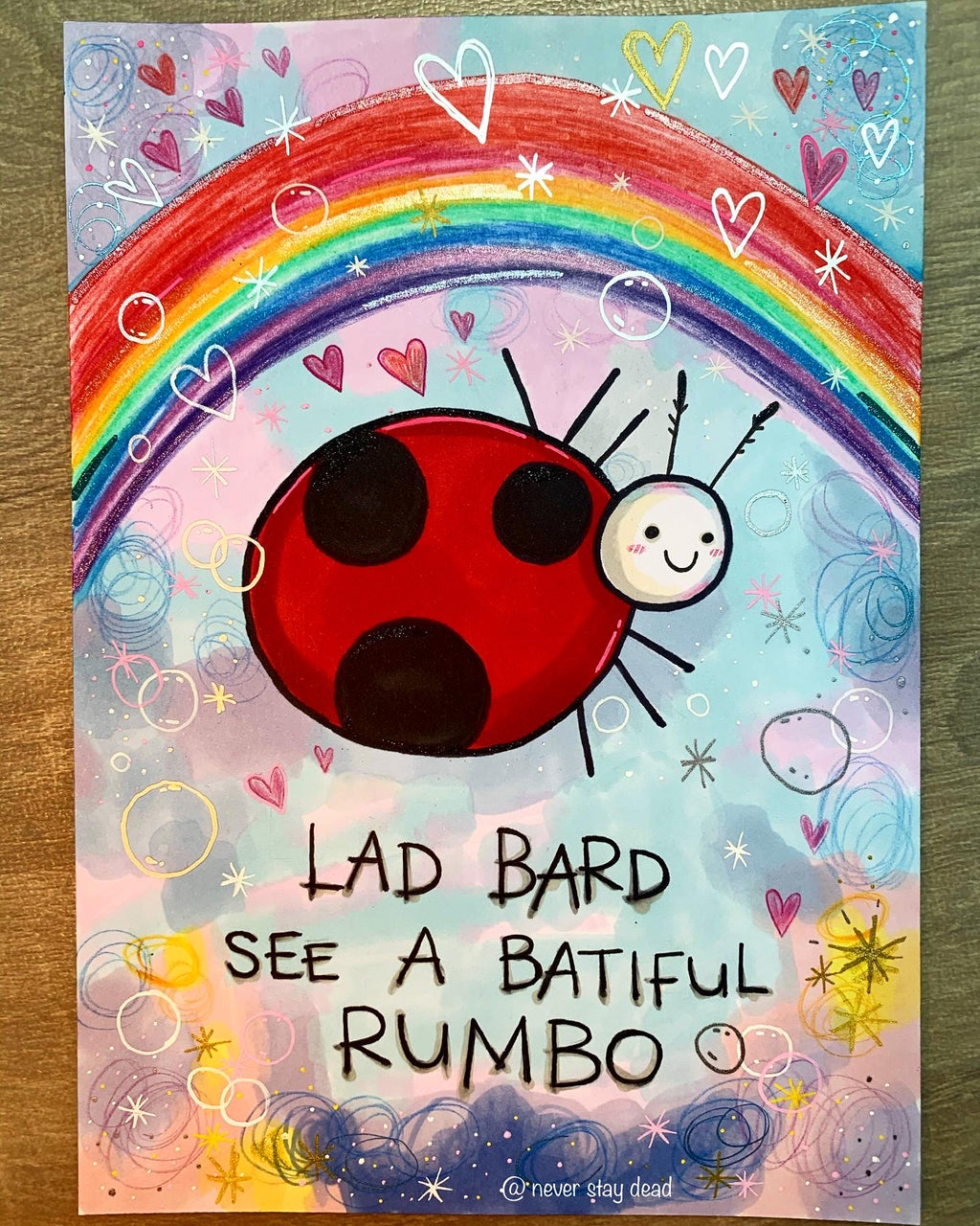 Mini Original ‘Lad Bard’ Mixed Media (A5)