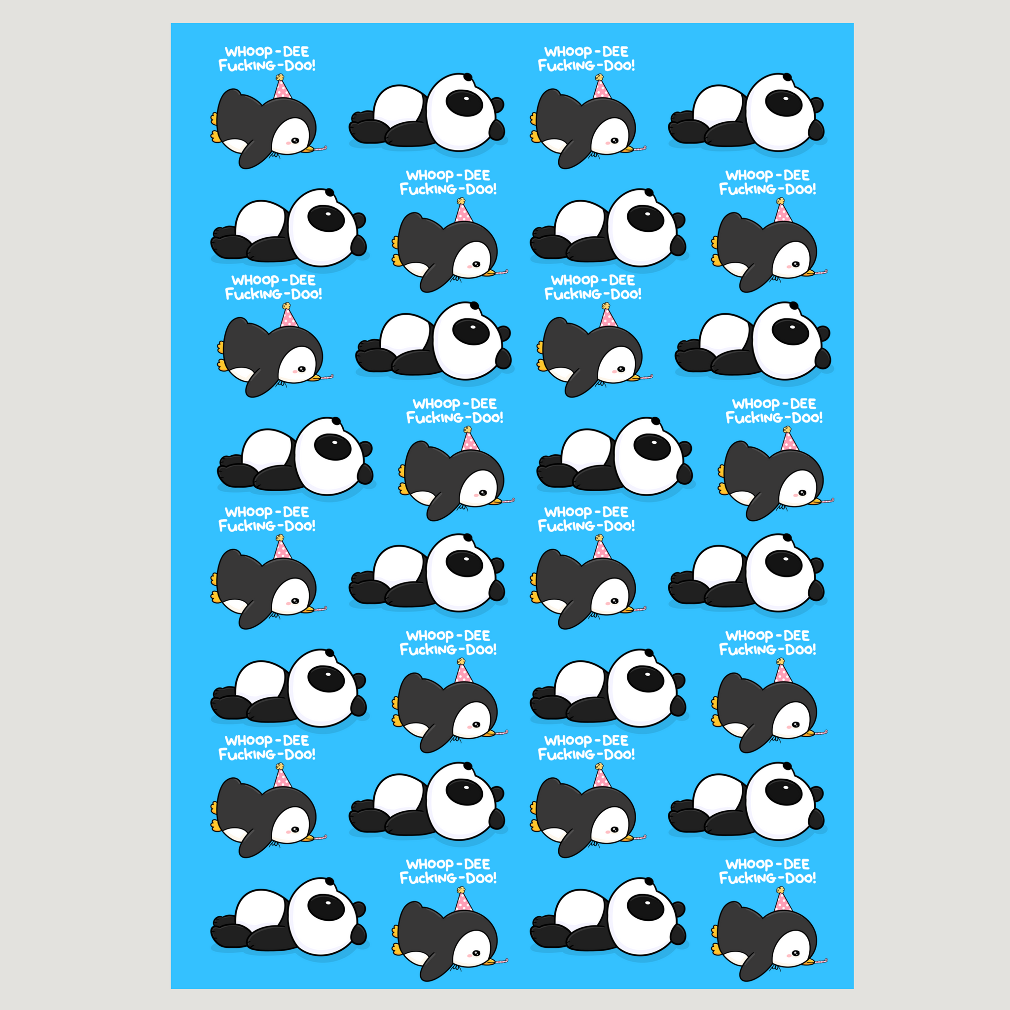 ‘WhoopDeeDoo’ Wrapping Paper (50x70cm Sheet) Never Stay Dead