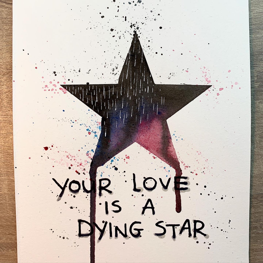 Original Watercolour Star (A5) PLEASE SELECT WITH DROP DOWN MENU