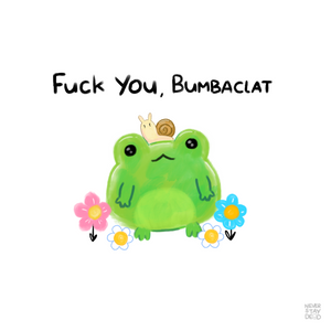 ‘Cute Frog & Snail’ Print (8x8)