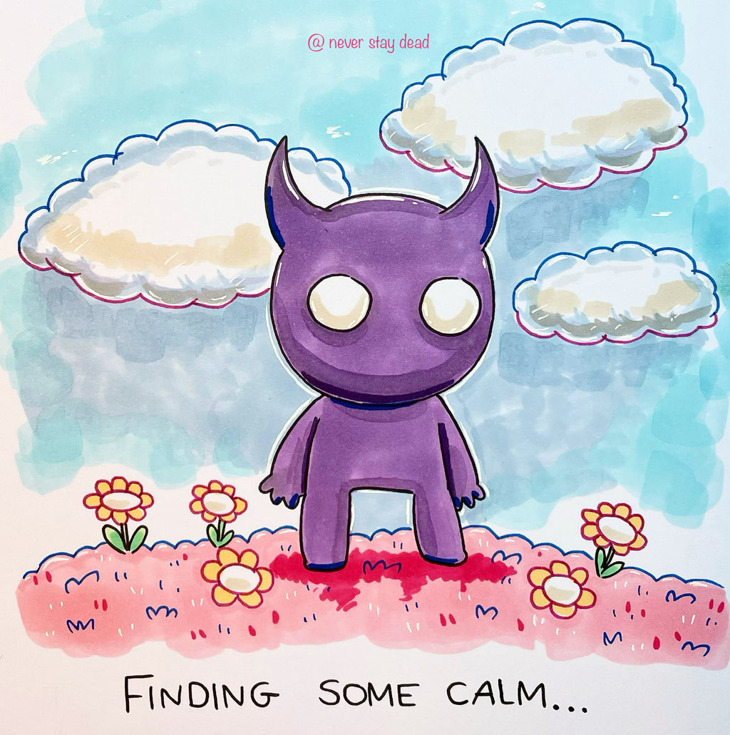 Mini Original ‘Finding Some Calm’ Drawing (A5)