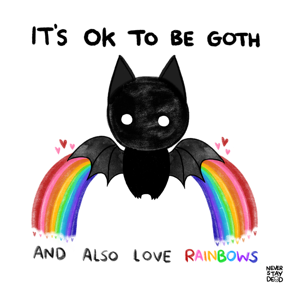 ‘It’s OK To Be Goth...’ Print (8x8)