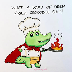 Mini Original ‘Croc Chef’ Drawing (A5)